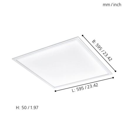 Eglo - LED RGBW Dimbare lamp SALOBRENA-C LED/30,5W/230V + afstandsbediening