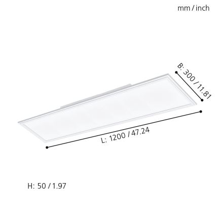 Eglo - LED RGBW Dimbare lamp SALOBRENA-C LED/31W + afstandsbediening