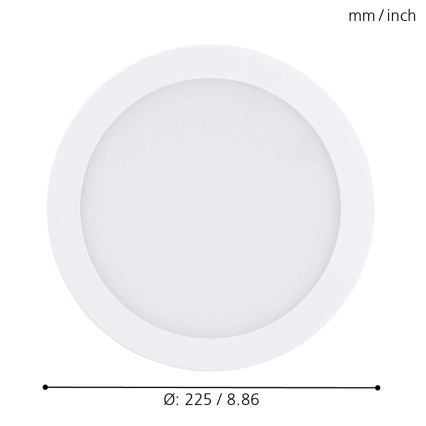 Eglo - Luminaire encastrable LED RGBW à intensité variable FUEVA-C LED/15,6W/230V