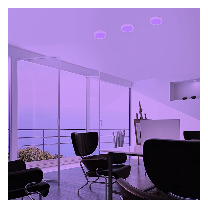 Eglo - Plafonnier LED RGBW à intensité variable FUEVA-C LED/15,6W/230V Bluetooth