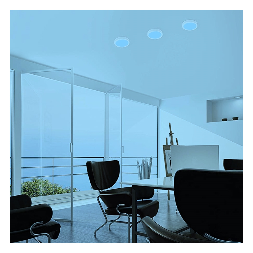 Eglo - Plafonnier LED RGBW à intensité variable FUEVA-C LED/15,6W/230V Bluetooth