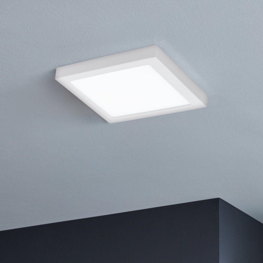 Eglo - Plafonnier LED RGBW à intensité réglable FUEVA-C LED/15,6W/230V Bluetooth 22,5x22,5 cm