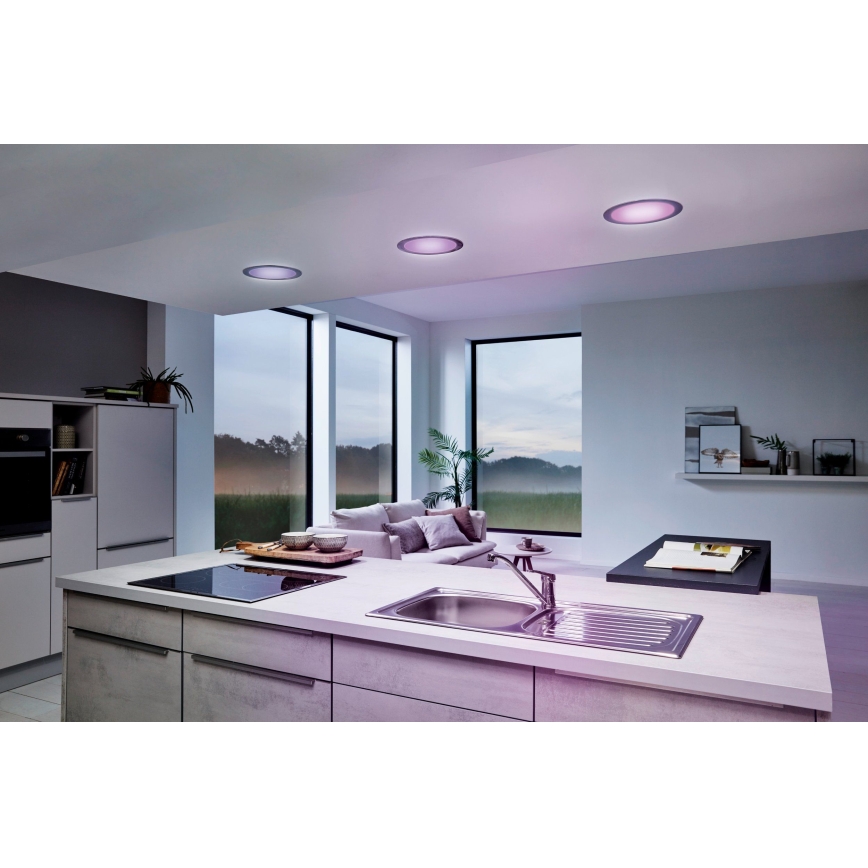 Eglo - Plafonnier encastré LED RGB dimmable FUEVA-C LED/15,6W/230V Ø 22,5 cm