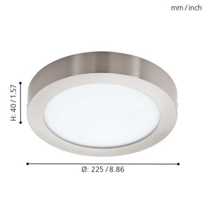 Eglo - Dimbare LED RGBW Plafond Lamp FUEVA-C LED/15,6W/230V Bluetooth