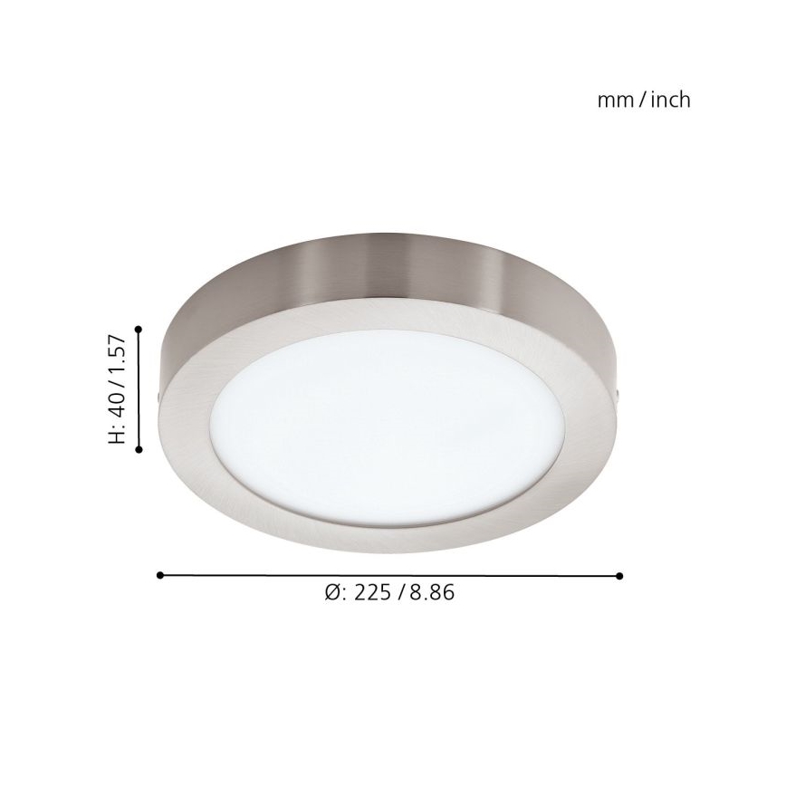 Eglo - Plafonnier LED RGBW dimmable FUEVA-C LED/15,6 W/230 V Bluetooth Ø 22,5 cm