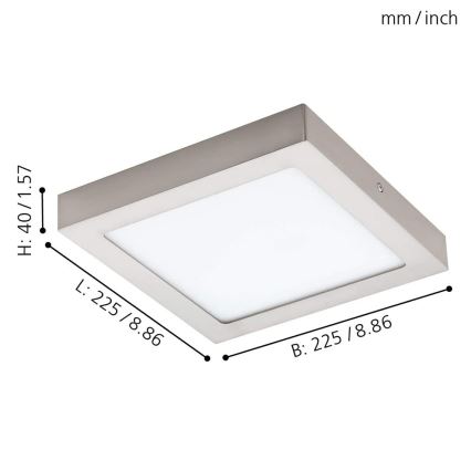 Eglo - Dimbare LED RGBW Plafond Lamp FUEVA-C LED/15,6W/230V Bluetooth