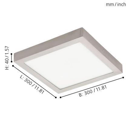 Eglo - Plafonnier LED RVBW à intensité variable FUEVA-C LED/21W/230V