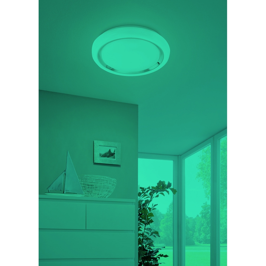 Eglo - LED RGBW Dimbare plafondlamp CAPASSO-C LED/17W/230V