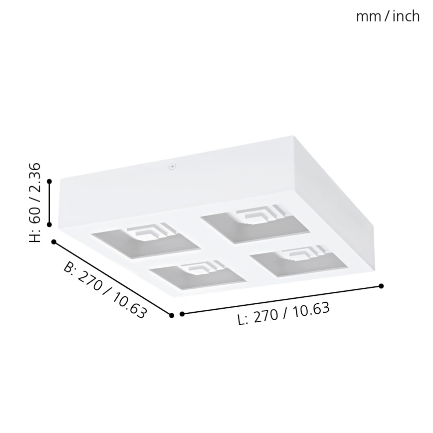 Eglo - plafonnier LED 4xLED/6,3W/230V