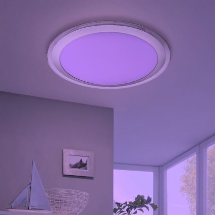 Eglo - Plafonnier LED RVBW à intensité variable COMPETA-C LED/17W/230V + télécommande