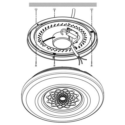 Eglo - Applique murale ou Plafonnier LED RVBW à intensité variable CAPASSO-C LED/17W/230V