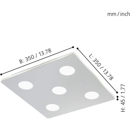 Eglo - Plafonnier LED salle de bain 5xLED/4,5W/230V IP44