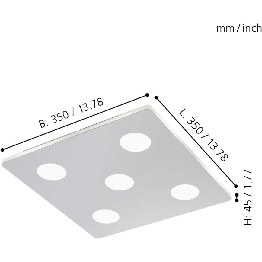 Eglo - Plafonnier LED salle de bain 5xLED/4,5W/230V IP44