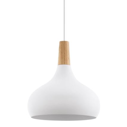 Eglo - Suspension 1xE27/60W/230V d. 28 cm blanc