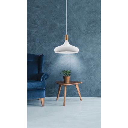 Eglo - Hanglamp 1xE27/60W/230V 400mm wit