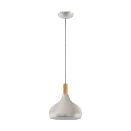 Eglo - Hanglamp 1xE27/60W/230V 280mm zilver