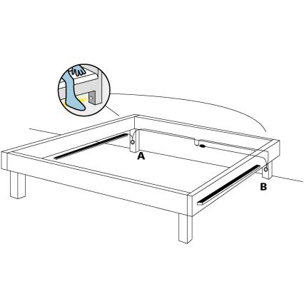 Eglo - PACK x2 ruban LED avec détecteur de mouvement 2xLED/36x0,1W/230V 2,4 m