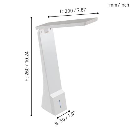 Eglo - LED Lampe de table dimmable LED/1,8W/230V blanche