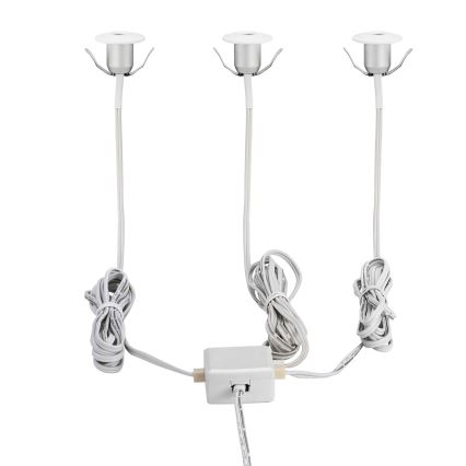 Eglo - LED Badkamer plafondlamp inbouw 3xLED/1W/230V IP44