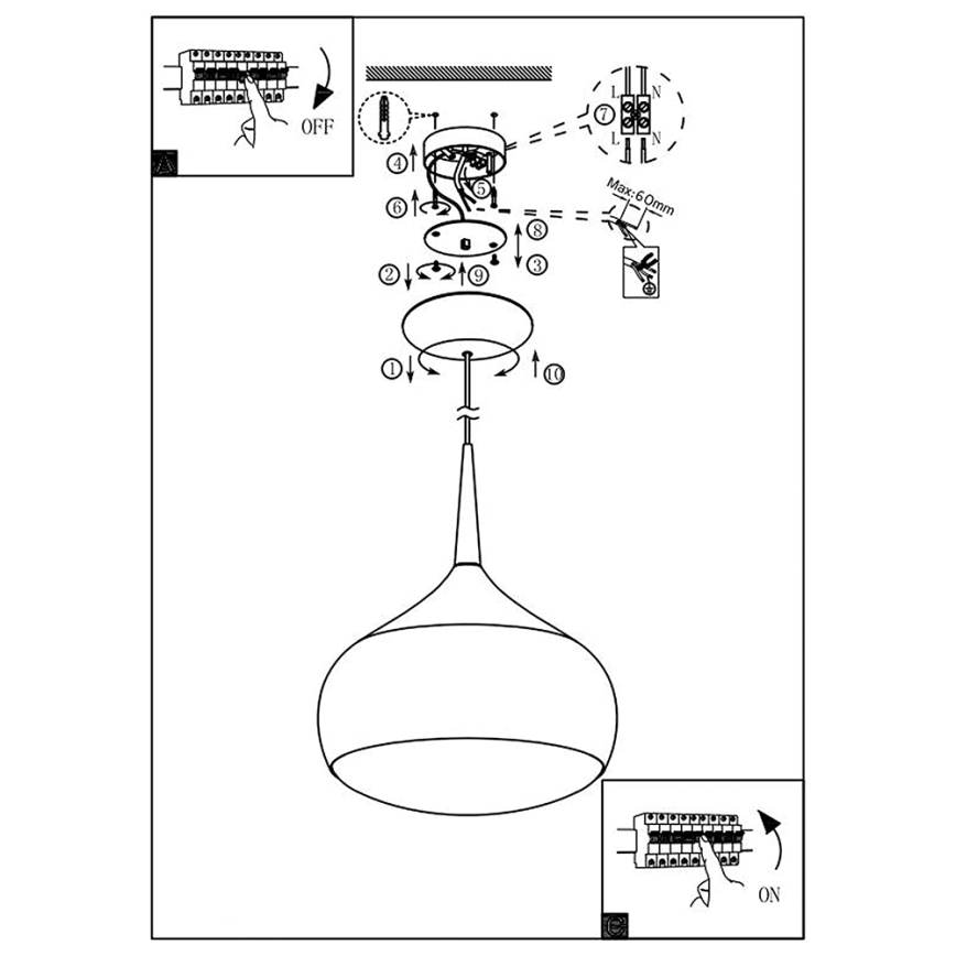 Eglo 97087 - Suspension LED RGBW dimmable COMBA-C LED/18W/230V