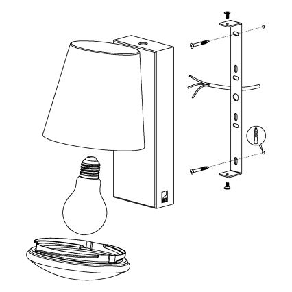 Eglo - Applique murale extérieure 1xE27/10W/230V IP44