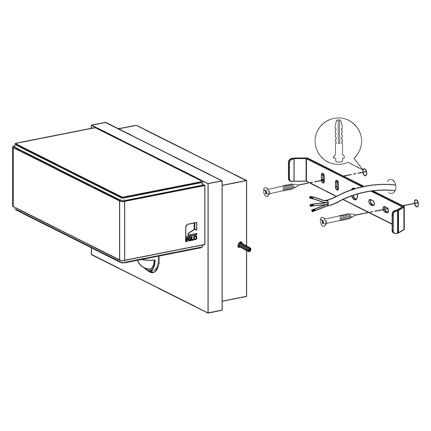 Eglo - Applique murale LED extérieure avec détecteur 2xLED/5,6W/230V