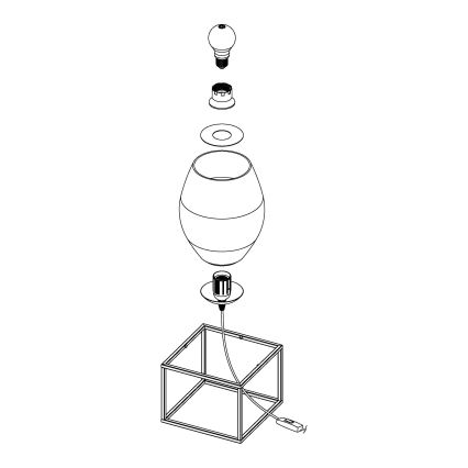 Eglo - Tafellamp 1xE27/40W/230V