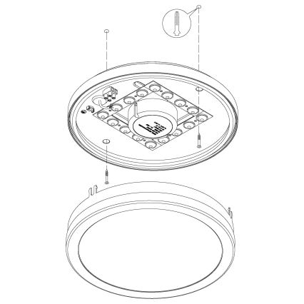 Eglo - LED Dimbare badkamer plafondverlichting LOCANA-C LED/14W/230V Bluetooth IP44 antraciet