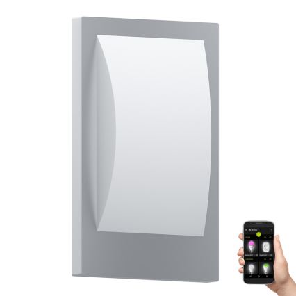 Eglo - Applique murale LED extérieure à intensité variable 1xE27/9W/230V IP44 chrome mat