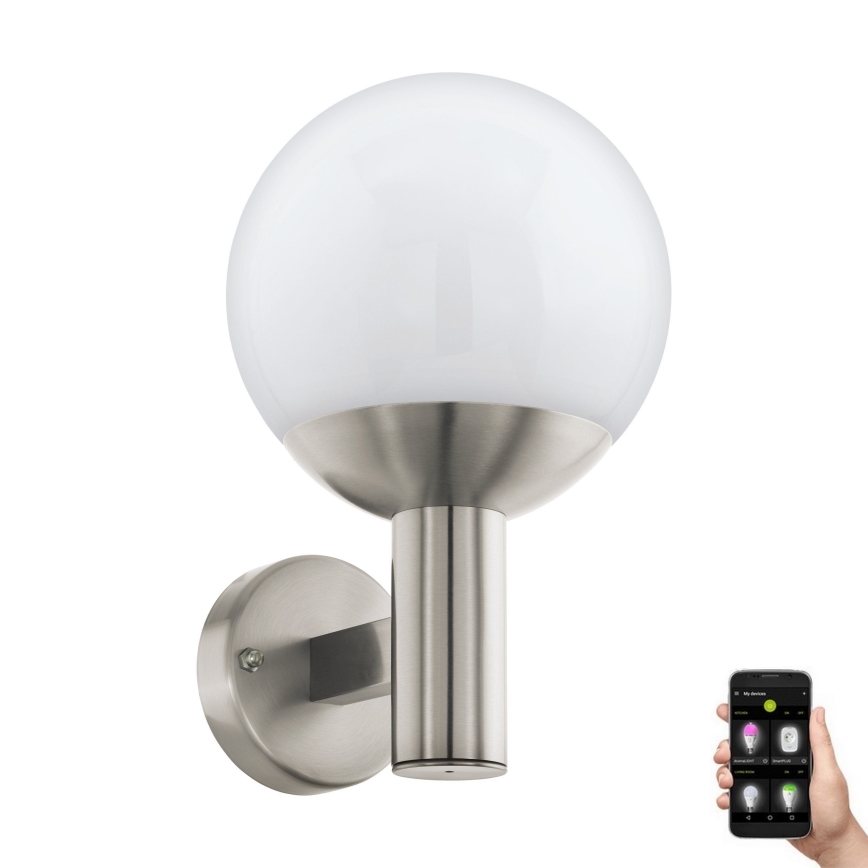Eglo - LED RGB Wand Lamp voor Buiten NISIA-C 1xE27/9W/230V IP44