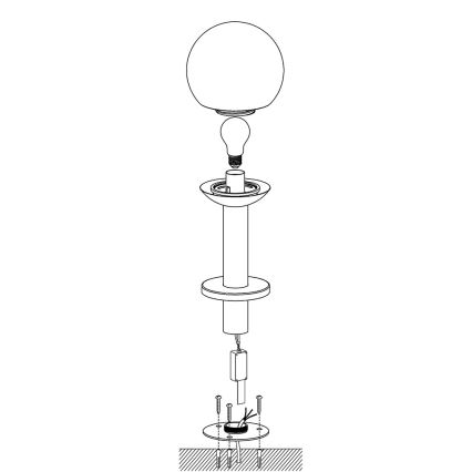 Eglo - Dimbare LED buitenlamp NISIA-C 1xE27/9W/230V 525 mm IP44