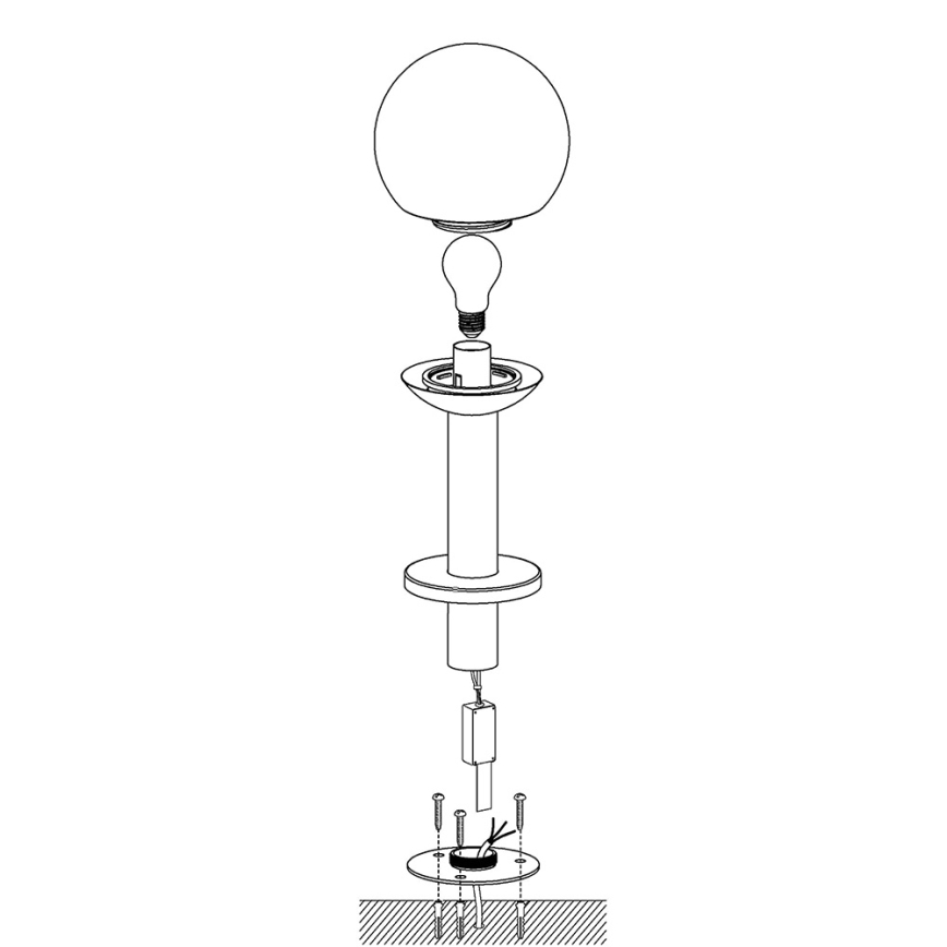 Eglo - Dimbare LED buitenlamp NISIA-C 1xE27/9W/230V 525 mm IP44