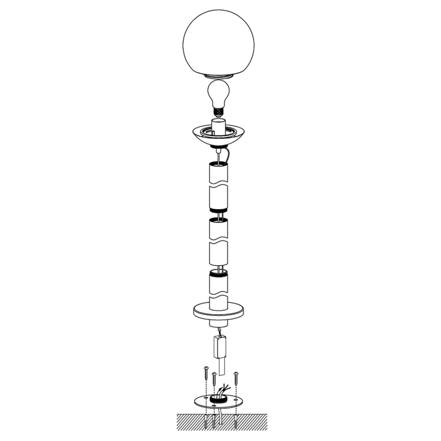 Eglo 97249 - Lampe extérieure LED dimmable NISIA-C 1xE27/9W/230V 980 mm IP44