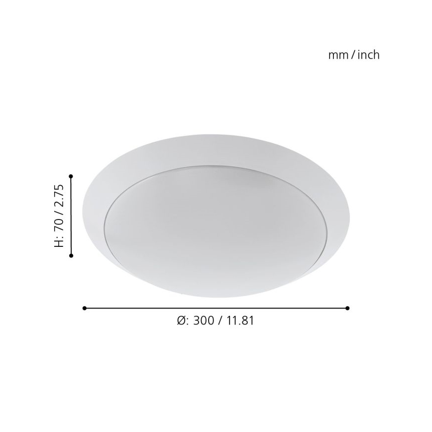 Eglo 97254 - Plafonnier LED pour salle de bains PILONE LED/11W/230V blanc IP44