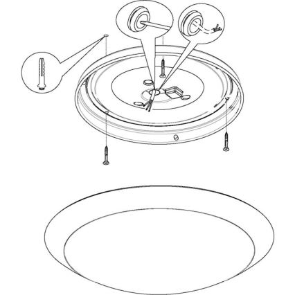 Eglo 97254 - Plafonnier LED pour salle de bains PILONE LED/11W/230V blanc IP44