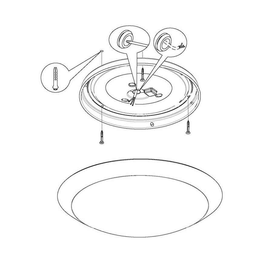 Eglo - Plafonnier LED salle de bain LED/11W/230V blanc IP44