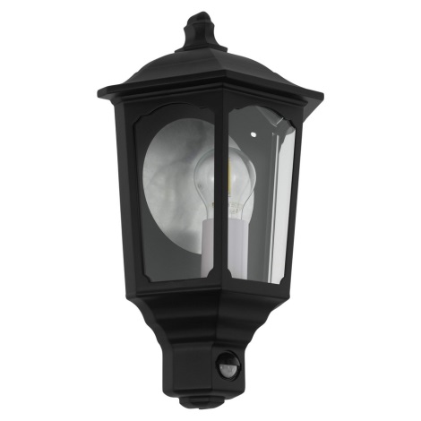 Eglo 97259 - Buiten wandlamp met sensor MANERBIO 1xE27/60W/230V IP44