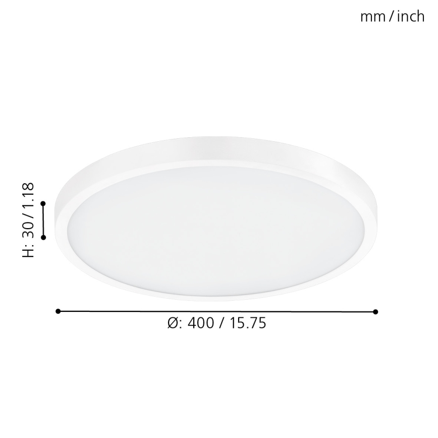 Eglo - Plafonnier LED/25W/230V blanc rond 2500 lm Ø 40 cm
