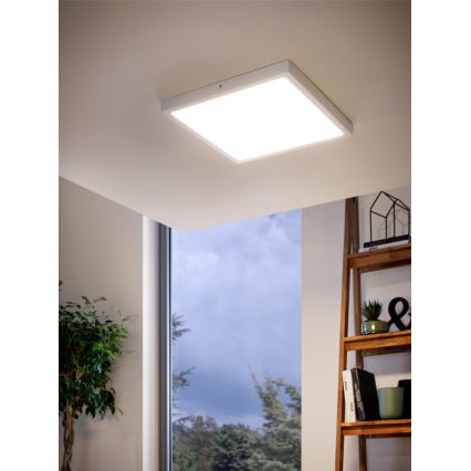 Eglo - Plafonnier LED 1xLED/25W/230V, blanc, carré, 2500 lm, 40x40 cm