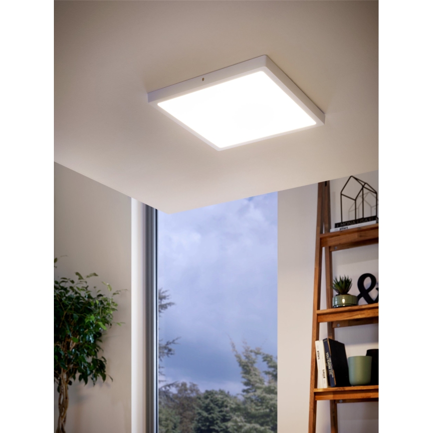 Eglo - Plafonnier LED 1xLED/25W/230V, blanc, carré, 2500 lm, 40x40 cm