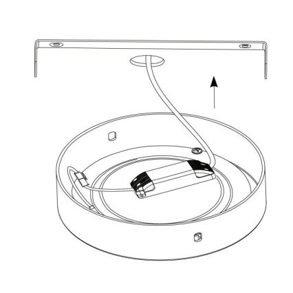 Eglo - LED Plafondverlichting 1xLED/25W/230V zilver rond 4000K