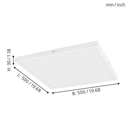 Eglo - Dimbare LED-plafondlamp LED/25W/230V 50x50 cm