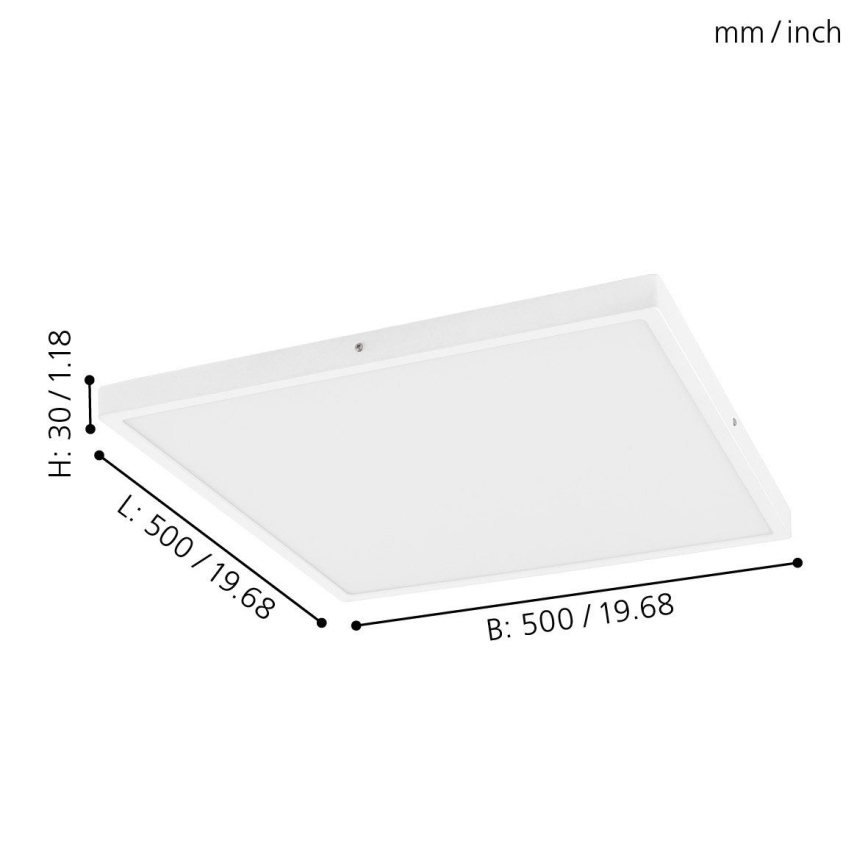 Eglo - Dimbare LED-plafondlamp LED/25W/230V 50x50 cm