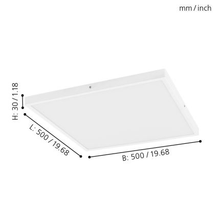 Eglo - LED Plafondverlichting dimbaar 1xLED/25W/230V