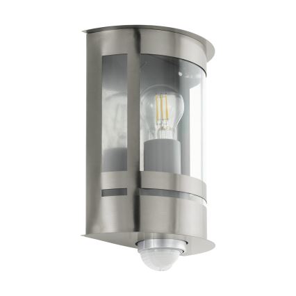 Eglo - Buiten wandlamp met sensor 1xE27/60W/230V IP44