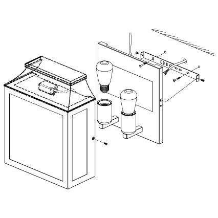 Eglo - Applique murale extérieure 2xE27/60W/230V IP44