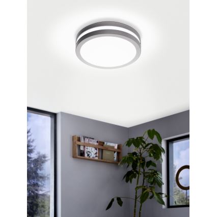 Eglo 97299 - Dimbaar LED-badkamerarmatuur LOCANA-C LED/14W, zilverkleurig, IP44