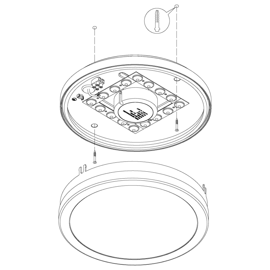 Eglo 97299 - Dimbaar LED-badkamerarmatuur LOCANA-C LED/14W, zilverkleurig, IP44