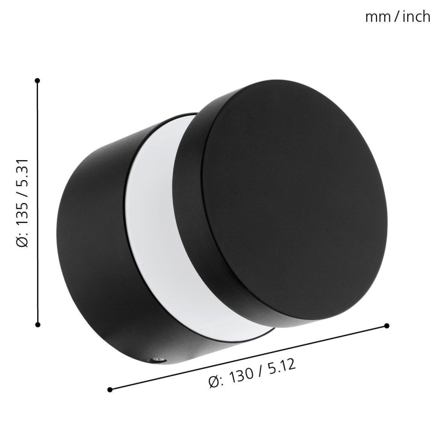 Eglo - Applique murale d'extérieur LED/11W/230V noire IP65