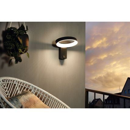 Eglo - LED Wandlamp voor buiten met sensor LED/11W/230V IP44